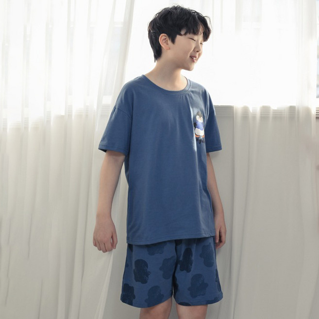 코코드림 해피펭귄 청소년 학생 반팔 반바지 잠옷 세트