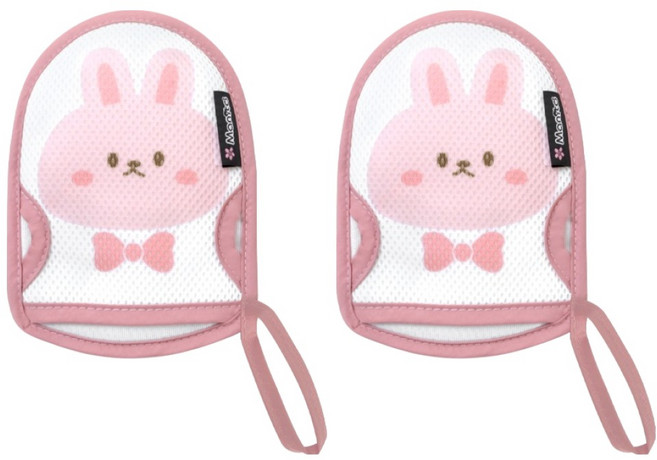 마니또 키즈 쥬쥬 목욕장갑, 바니, 2개