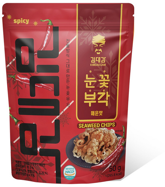김대감 눈꽃부각 매운맛, 1개, 50g