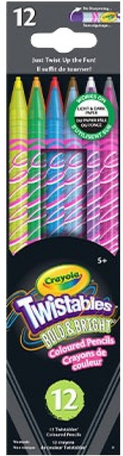 크레욜라 볼드앤브라이트 트위스트 색연필, 1개, 12색