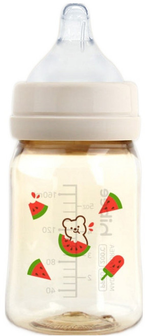 하이비 PPSU 에잇벤트 젖병 + 젖꼭지 L 세트, 수박볼빵곰 샌드, 170ml, 1세트