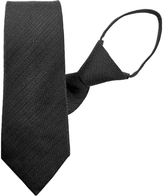 엘르 실크 자동 지퍼 라바 넥타이