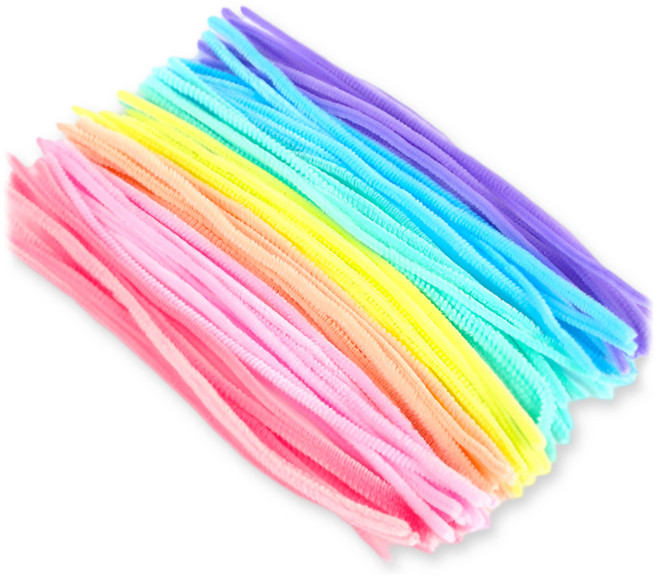 데비아트 미술재료 컬러 철사 모루 30cm, 혼합색상 파스텔, 200개