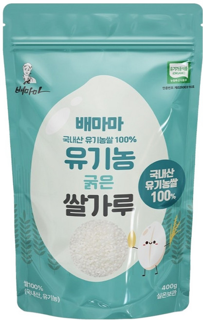 배마마 유기농 굵은 쌀가루, 400g, 1개
