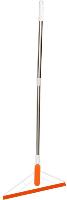 길이 조절형 실리콘 스퀴지 빗자루, 1개, 오렌지