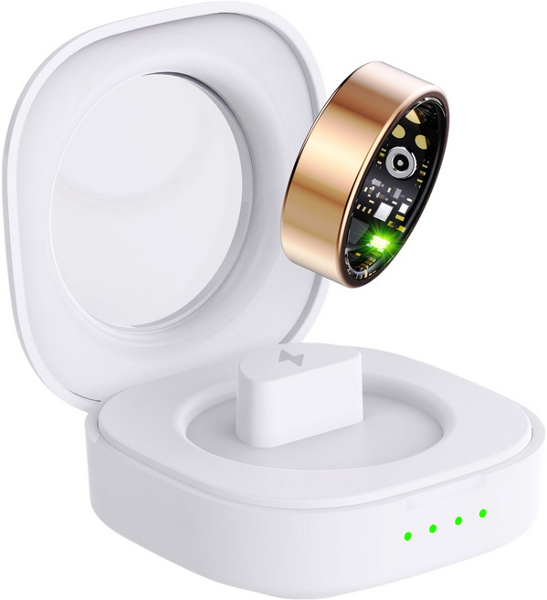 엠지텍 아이폰 갤럭시 호환 건강 모니터링 피트니스 바이오 스마트링, 8호, 골드