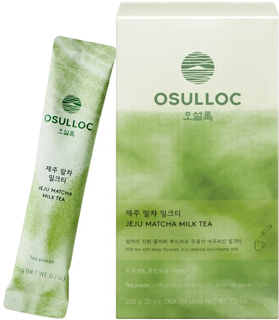 오설록 제주 말차 밀크티 분말스틱, 20g, 10개입, 1개 - 쿠팡