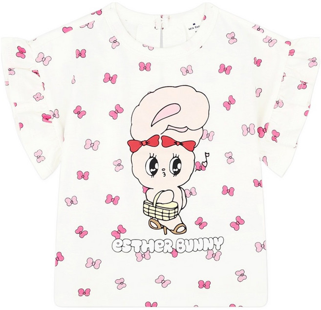 MilkBaby Esther Bunny 女童透氣 Lululala 蝴蝶結 T恤