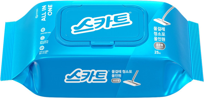 스카트 유한킴벌리 올인원 물걸레 청소포 25p, 1개