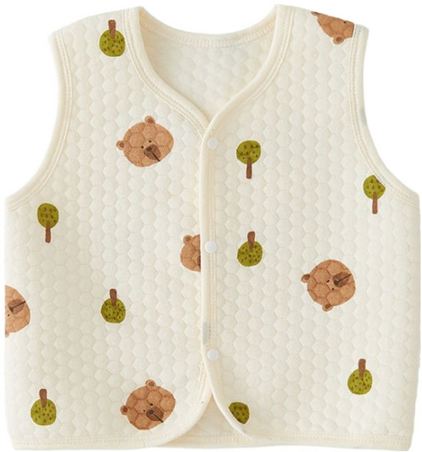유아용 일러스트 순면 조끼