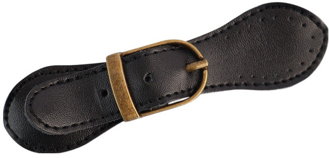 브랜드얀 가죽 벨트장식 사시꼬미 자석형, 블랙, 1개