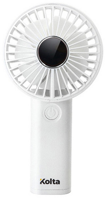 이나프 냉각 미니 휴대용 보조배터리 자연풍 선풍기, INZ-KOLTA, 화이트 + 실버