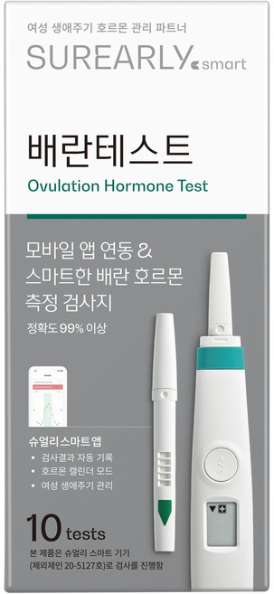 슈얼리 스마트 배란테스트기 기기 별매, 10개입, 1개