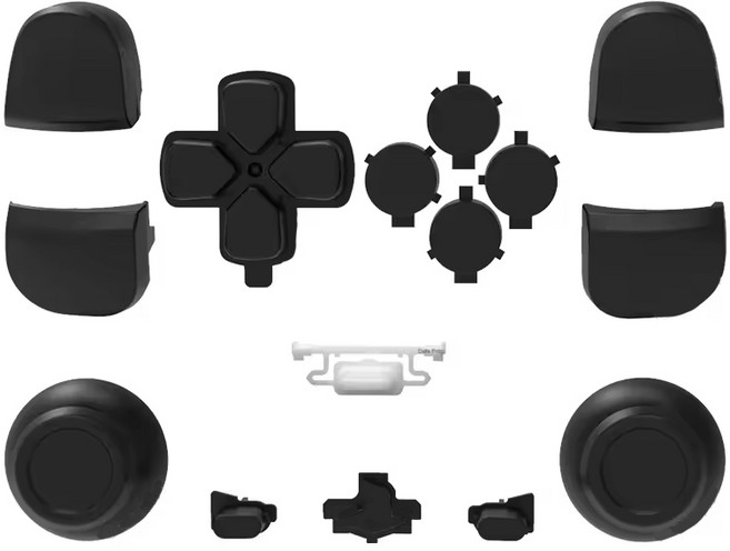 호후 플스5 PS5 듀얼센스 버센트 컨트롤러 버튼 세트, 블랙, 1세트