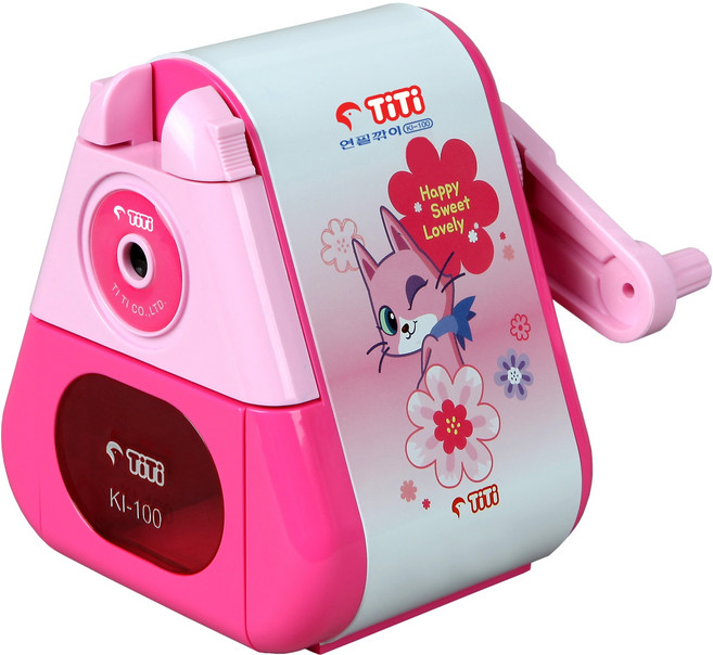 티티경인 티티삼각 연필깎이, PINK, 1개