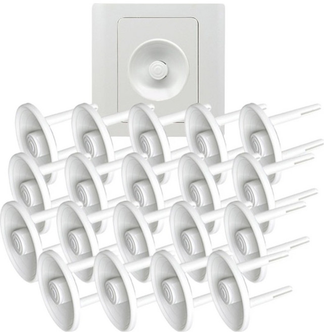 아이끌레 콘센트 감전방지 ABS 커버, 유럽형 화이트, 20개