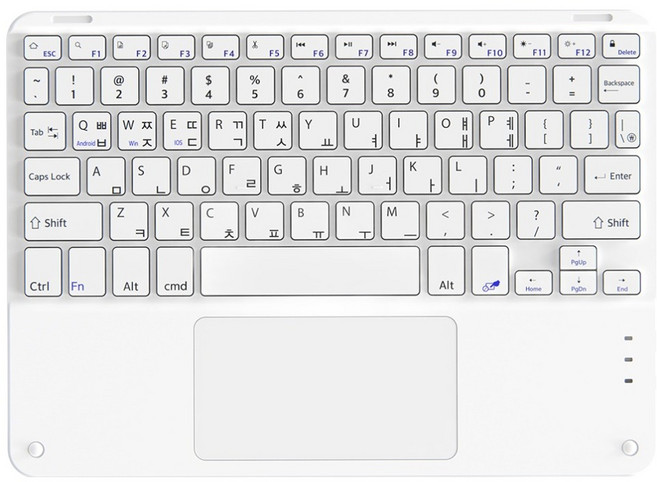 아이몰 태블릿 호환 블루투스 터치 트랙패드 무선 키보드, 화이트, Z15, 제조사축