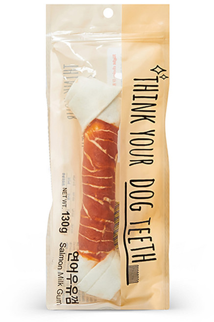 띵크유어도그티 강아지 딩고껌 특대형 1P, 연어, 130g, 1개