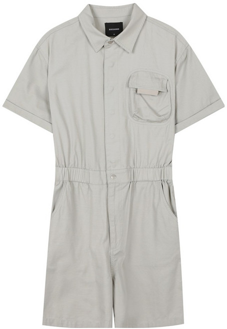 버커루 여성용 코튼 슬럽 하이넥 점프슈트