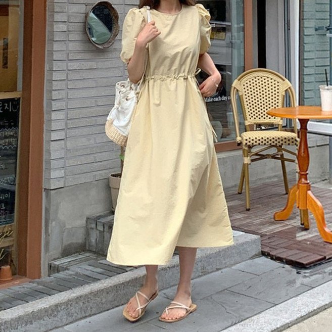 페이퍼먼츠 루메온 허리 셔링 A라인 원피스 10827 빅사이즈 포함