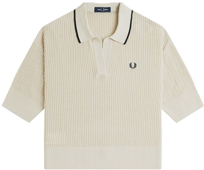 FRED PERRY 女款開領網眼針織衫 K9114