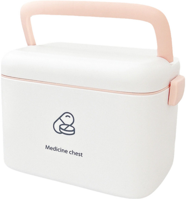 라이프킷 2단 구급상자 스마트 화이트 + 핑크, 1개