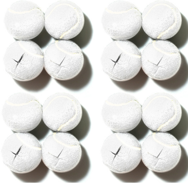 모노플랫 테니스공 체어슈즈, 화이트, 16개