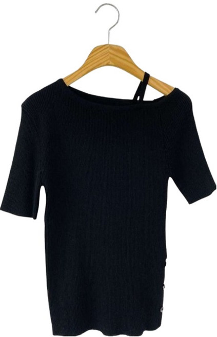 린다샵 여성용 제게로 투웨이 언발 오프숄더 트임 반팔 니트 cpnt5891k53