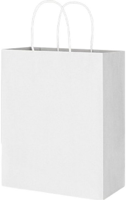 마켓감성 무지 플랫 쇼핑백, 화이트, 50개
