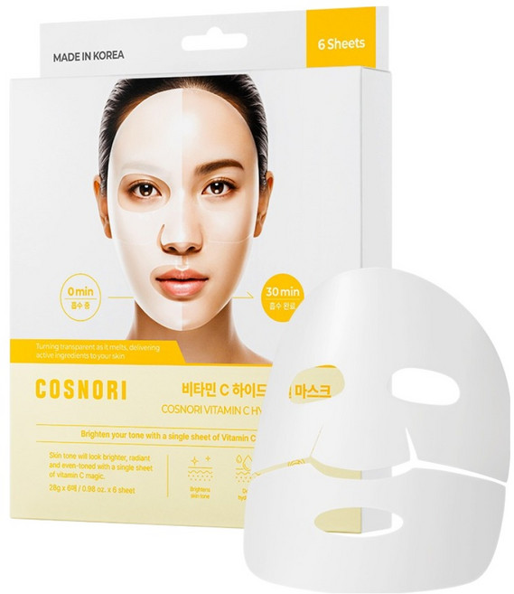 COSNORI 維他命C水凝膠面膜, 6片, 1盒