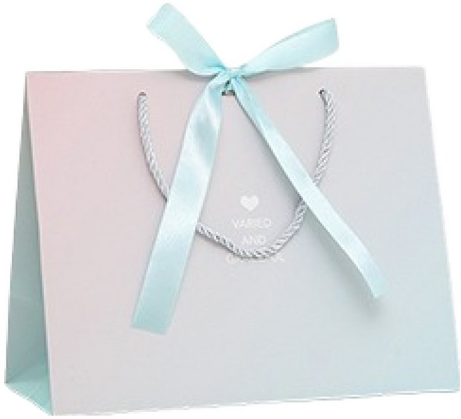 마켓감성 선물용 사각 쇼핑백, 그라데이션, 15개