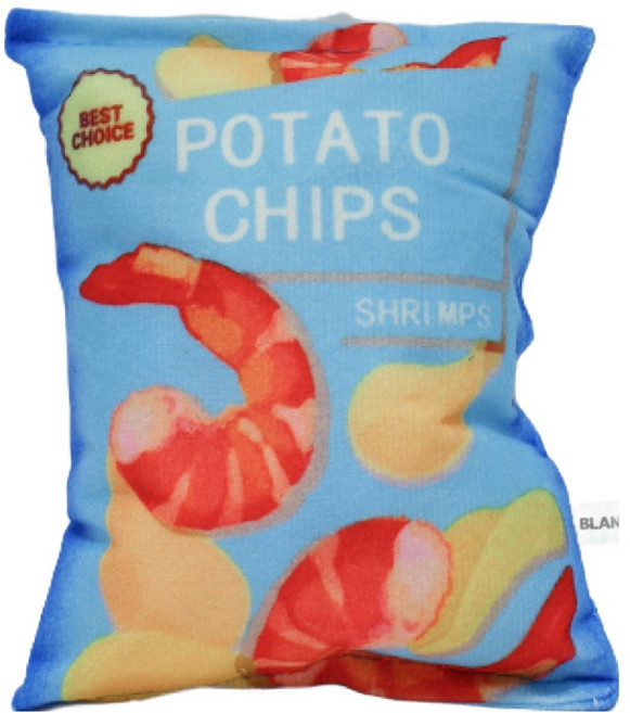 블랭크도그 강아지 과자봉지 삑삑 바스락 장난감, 블루, 1개