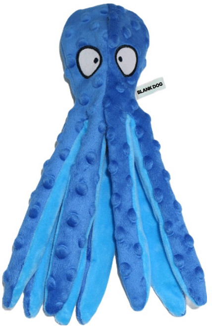 블랭크도그 반려동물 문어 삑삑 바스락 장난감, 블루, 1개