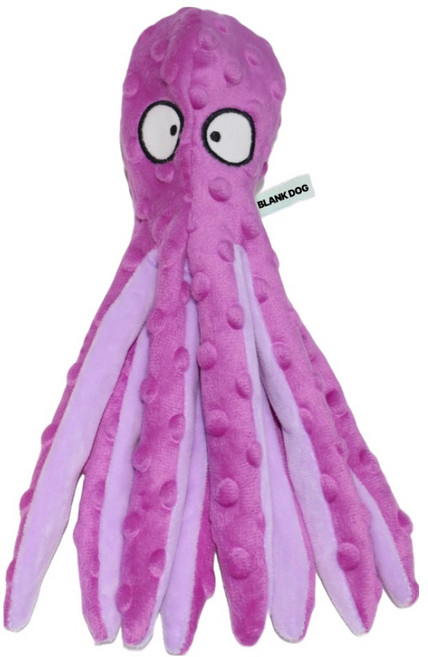 블랭크도그 반려동물 문어 삑삑 바스락 장난감, 퍼플, 1개