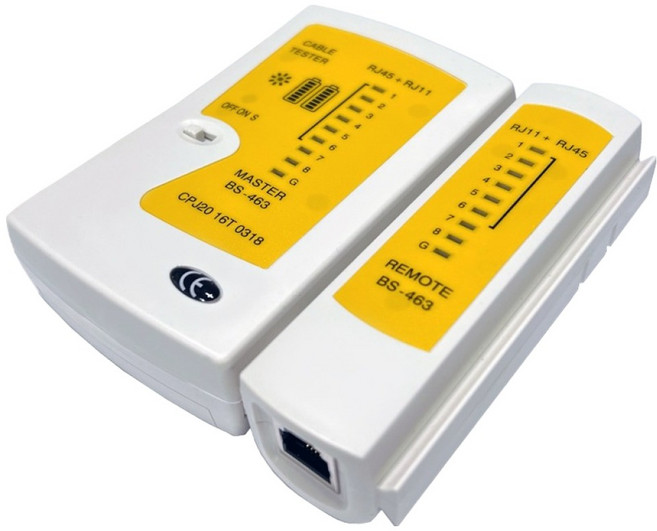 와이텍 분리형 AAA 건전지 사용 랜케이블 테스터기 YTEK-LT1, 1개