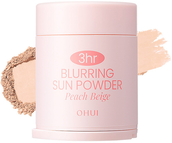 오휘 3HR 블러링 선 팩트 파우더 20g, 02호 피치 베이지, 1개