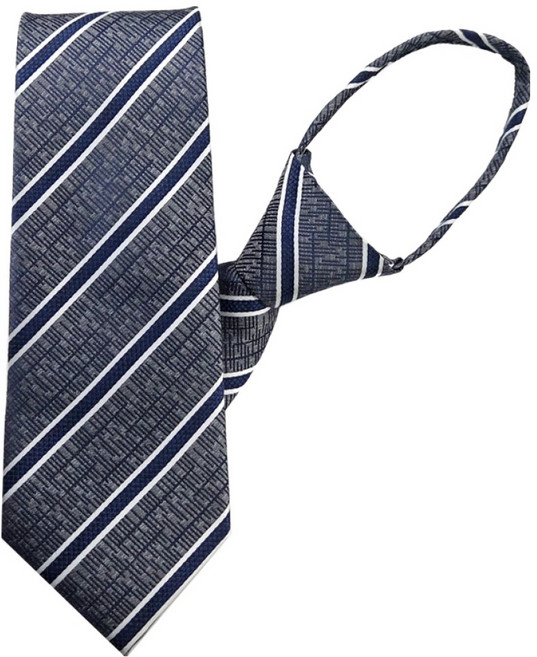 엘르 남성용 자동 지퍼 넥타이