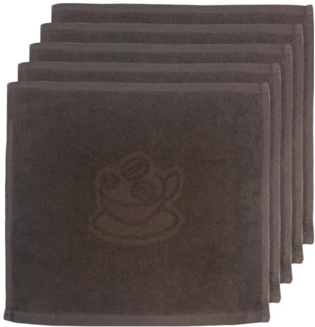 바리스타 순면 카페 행주 브라운, 5개