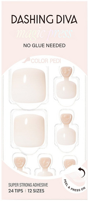 데싱디바 매직프레스 페디팁 세트, 밀키크림, 1개