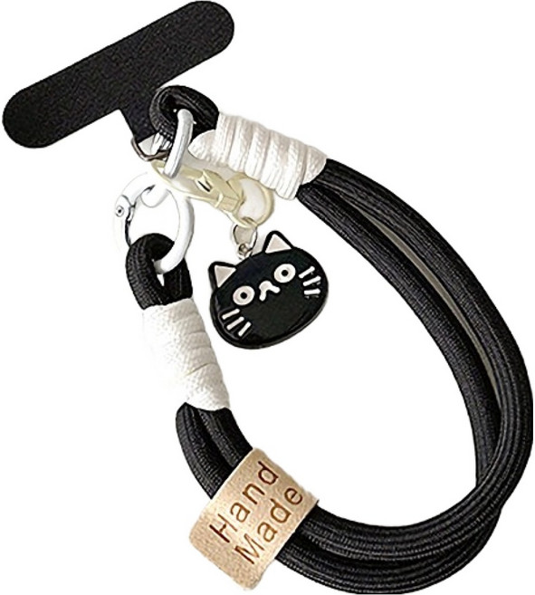 워너프 스마트 탭 포인트 키링 스트랩 악세사리, 블랙 캣, 1개