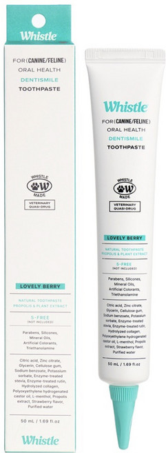 휘슬 반려동물 오랄헬스 덴티스마일 치약 러블리베리, 1개, 50ml