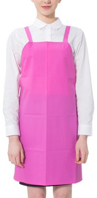 예경 고주파 우레탄 방수 앞치마 H형 소 PO-05, 11무광분홍색, 1개