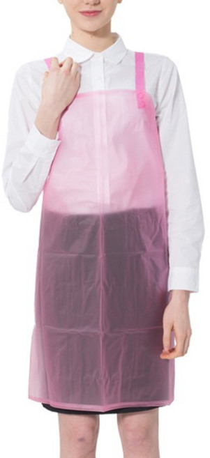 예경 고주파 우레탄 방수 앞치마 H형 소 PO-05, 16반투명분홍색, 1개
