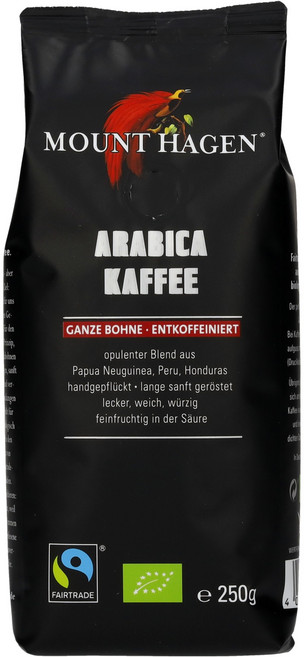 마운트하겐 유기농 디카페인 아라비카 원두커피, 홀빈(분쇄안함), 250g, 1개