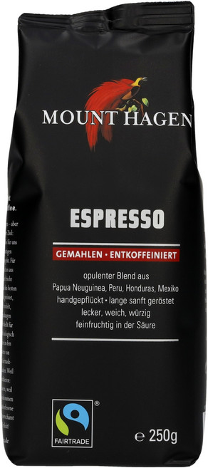 마운트하겐 유기농 디카페인 그라운드 분쇄원두, 에스프레소, 250g, 1개