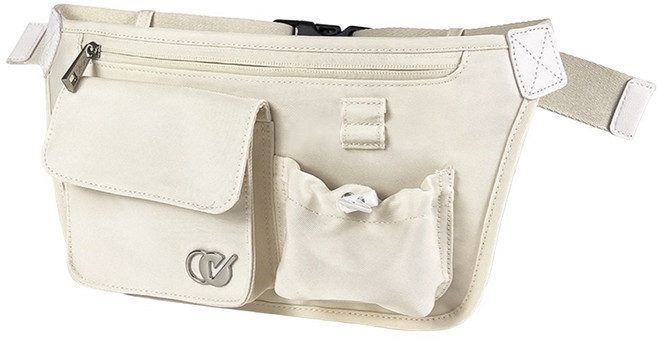 볼빅 남녀공용 NEW 시그니처 골프 힙색, 베이지, 1개