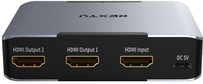 넥스트유 부이우 UHD 8K 60Hz 1대2 HDMI 2.1 EDID 2포트 아날로그 디지털 광 오디오 분배기 8332SP8K60, 1개