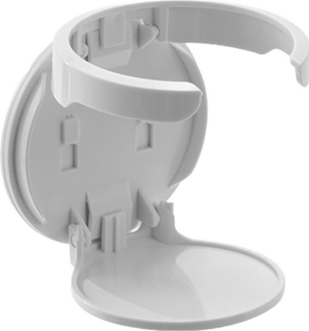 플렉스라인 무타공 공중부양 접이식 컵홀더 벽걸이형, 화이트, 1개