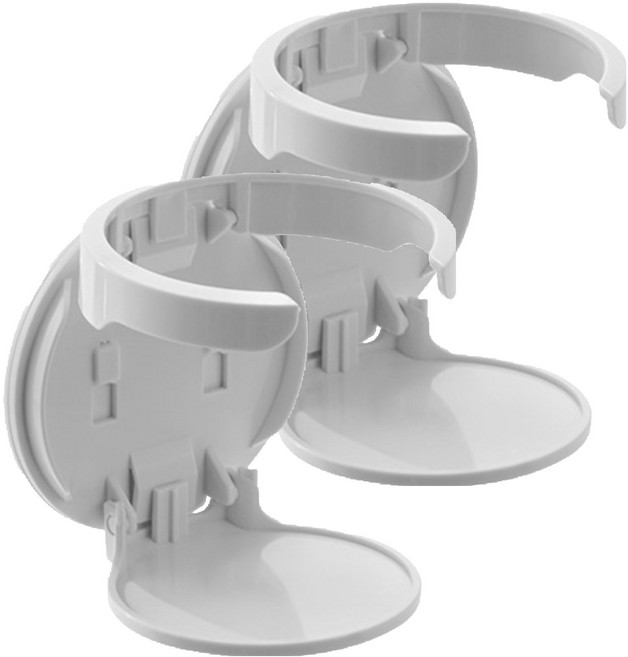 플렉스라인 무타공 공중부양 접이식 컵홀더 벽걸이형, 화이트, 2개