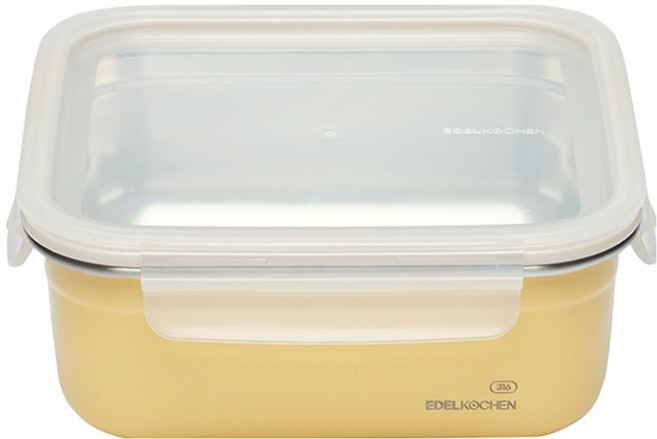 에델코첸 316 스텐 에델키퍼 밀폐용기 1L 옐로우, 1개, 단품